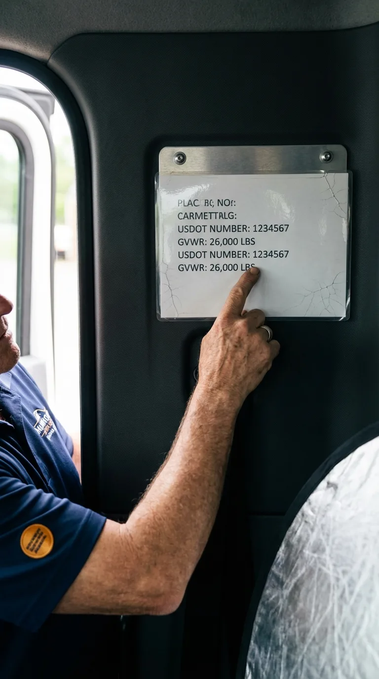USDOT licensing placard verification in Lake Junaluska